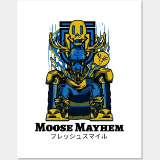 Moose Mayhem King Chair Posters and Art